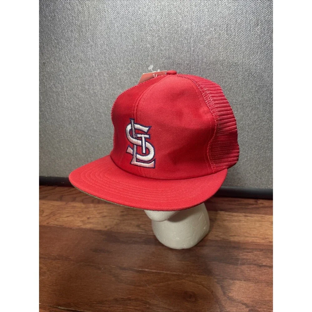 Vintage St Louis Cardinals Mesh Trucker Snapback Hat Deadstock NOS MLB 80's